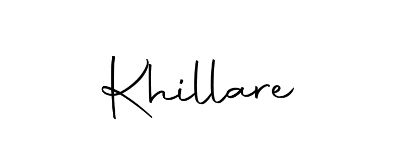 Create a beautiful signature design for name Khillare. With this signature (Autography-DOLnW) fonts, you can make a handwritten signature for free. Khillare signature style 10 images and pictures png