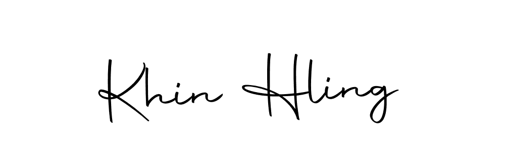 Use a signature maker to create a handwritten signature online. With this signature software, you can design (Autography-DOLnW) your own signature for name Khin Hling. Khin Hling signature style 10 images and pictures png