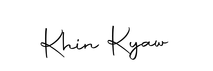 You should practise on your own different ways (Autography-DOLnW) to write your name (Khin Kyaw) in signature. don't let someone else do it for you. Khin Kyaw signature style 10 images and pictures png