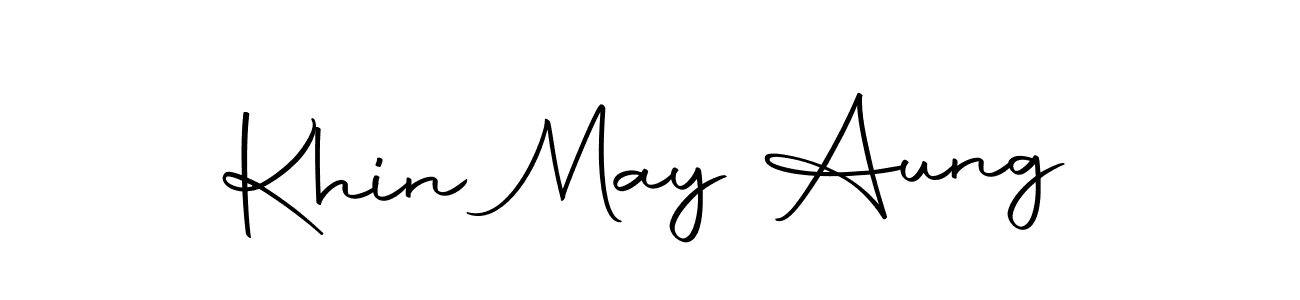 How to make Khin May Aung name signature. Use Autography-DOLnW style for creating short signs online. This is the latest handwritten sign. Khin May Aung signature style 10 images and pictures png