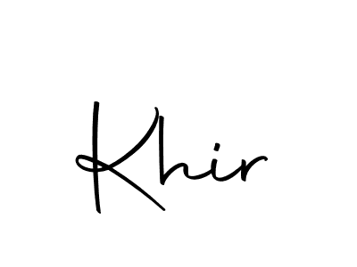 You should practise on your own different ways (Autography-DOLnW) to write your name (Khir) in signature. don't let someone else do it for you. Khir signature style 10 images and pictures png