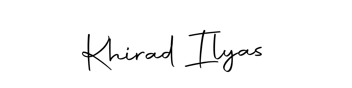 Also we have Khirad Ilyas name is the best signature style. Create professional handwritten signature collection using Autography-DOLnW autograph style. Khirad Ilyas signature style 10 images and pictures png