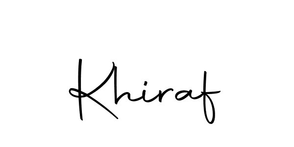 Make a beautiful signature design for name Khiraf. Use this online signature maker to create a handwritten signature for free. Khiraf signature style 10 images and pictures png
