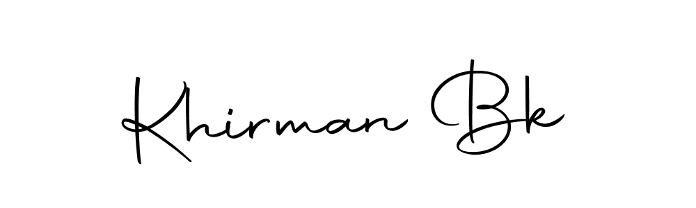 Khirman Bk stylish signature style. Best Handwritten Sign (Autography-DOLnW) for my name. Handwritten Signature Collection Ideas for my name Khirman Bk. Khirman Bk signature style 10 images and pictures png