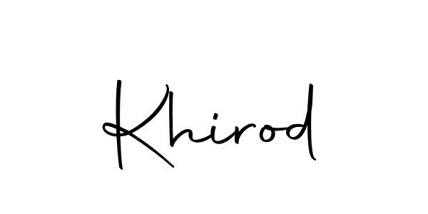 Design your own signature with our free online signature maker. With this signature software, you can create a handwritten (Autography-DOLnW) signature for name Khirod. Khirod signature style 10 images and pictures png