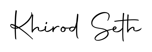 Practice writing Khirod Seth with the flow of Autography-DOLnW lettering. A fantastic source of inspiration for developing your personal signature style. Khirod Seth signature style 10 images and pictures png