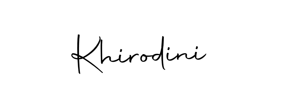 Design your own signature with our free online signature maker. With this signature software, you can create a handwritten (Autography-DOLnW) signature for name Khirodini. Khirodini signature style 10 images and pictures png