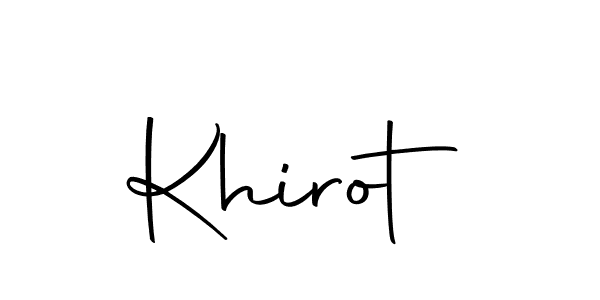 Use a signature maker to create a handwritten signature online. With this signature software, you can design (Autography-DOLnW) your own signature for name Khirot. Khirot signature style 10 images and pictures png