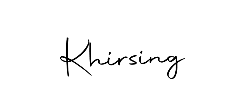 Make a beautiful signature design for name Khirsing. With this signature (Autography-DOLnW) style, you can create a handwritten signature for free. Khirsing signature style 10 images and pictures png