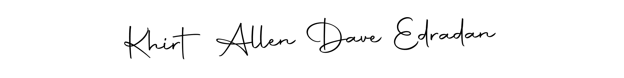 Create a beautiful signature design for name Khirt Allen Dave Edradan. With this signature (Autography-DOLnW) fonts, you can make a handwritten signature for free. Khirt Allen Dave Edradan signature style 10 images and pictures png