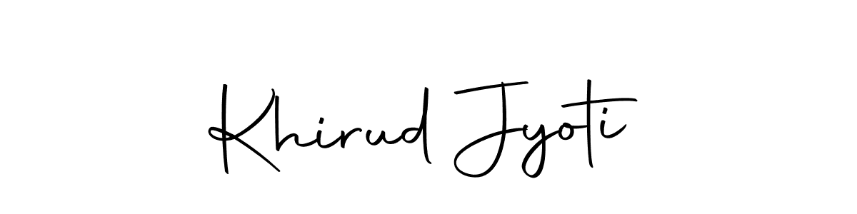 The best way (Autography-DOLnW) to make a short signature is to pick only two or three words in your name. The name Khirud Jyoti include a total of six letters. For converting this name. Khirud Jyoti signature style 10 images and pictures png