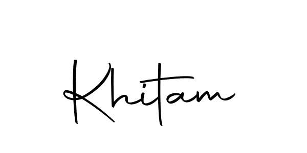 Make a beautiful signature design for name Khitam. With this signature (Autography-DOLnW) style, you can create a handwritten signature for free. Khitam signature style 10 images and pictures png