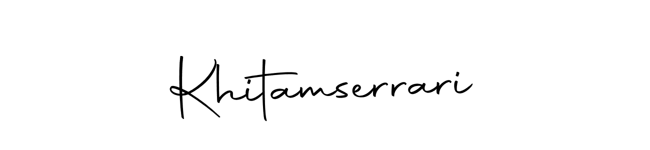 Make a beautiful signature design for name Khitamserrari. Use this online signature maker to create a handwritten signature for free. Khitamserrari signature style 10 images and pictures png