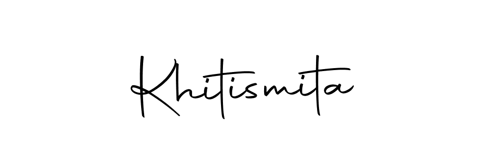 Design your own signature with our free online signature maker. With this signature software, you can create a handwritten (Autography-DOLnW) signature for name Khitismita. Khitismita signature style 10 images and pictures png