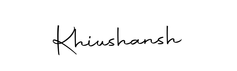 Make a beautiful signature design for name Khiushansh. Use this online signature maker to create a handwritten signature for free. Khiushansh signature style 10 images and pictures png