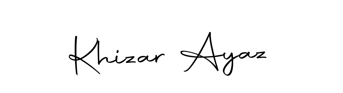 You should practise on your own different ways (Autography-DOLnW) to write your name (Khizar Ayaz) in signature. don't let someone else do it for you. Khizar Ayaz signature style 10 images and pictures png