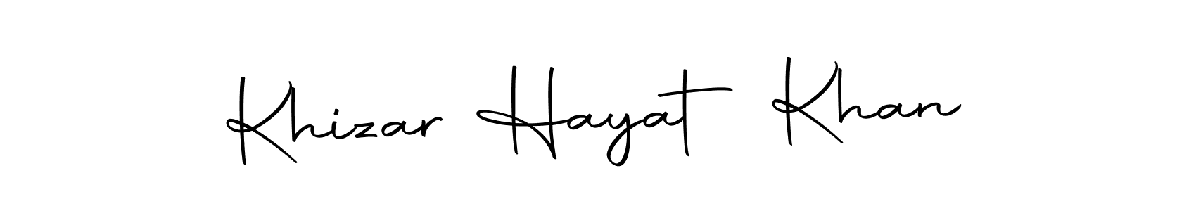 Use a signature maker to create a handwritten signature online. With this signature software, you can design (Autography-DOLnW) your own signature for name Khizar Hayat Khan. Khizar Hayat Khan signature style 10 images and pictures png