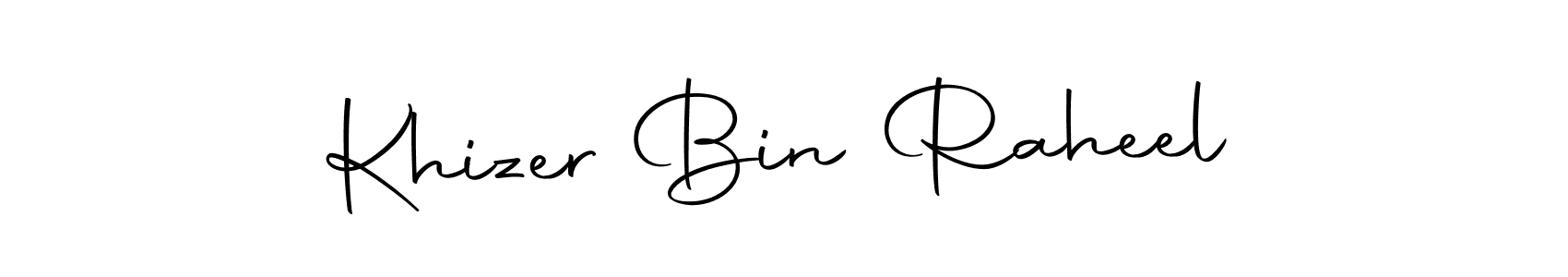 The best way (Autography-DOLnW) to make a short signature is to pick only two or three words in your name. The name Khizer Bin Raheel include a total of six letters. For converting this name. Khizer Bin Raheel signature style 10 images and pictures png