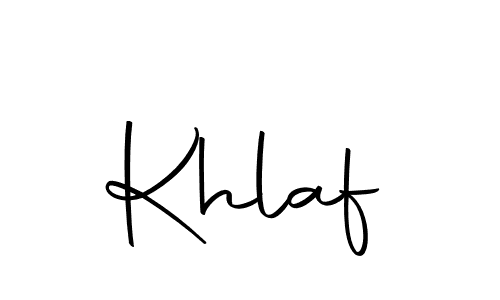 Use a signature maker to create a handwritten signature online. With this signature software, you can design (Autography-DOLnW) your own signature for name Khlaf. Khlaf signature style 10 images and pictures png