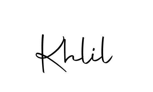 How to make Khlil name signature. Use Autography-DOLnW style for creating short signs online. This is the latest handwritten sign. Khlil signature style 10 images and pictures png