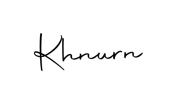 Make a beautiful signature design for name Khnurn. With this signature (Autography-DOLnW) style, you can create a handwritten signature for free. Khnurn signature style 10 images and pictures png