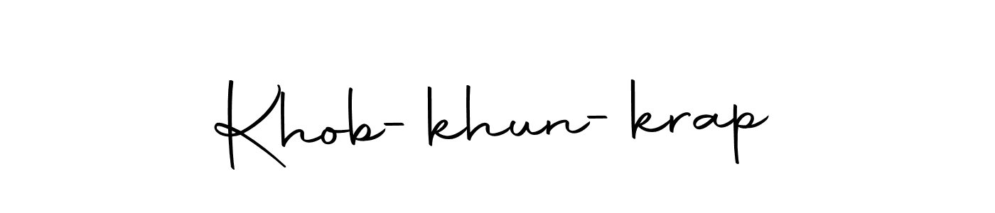 Design your own signature with our free online signature maker. With this signature software, you can create a handwritten (Autography-DOLnW) signature for name Khob-khun-krap. Khob-khun-krap signature style 10 images and pictures png