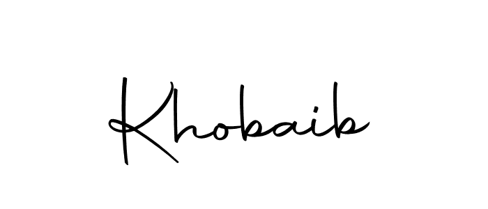 Make a beautiful signature design for name Khobaib. With this signature (Autography-DOLnW) style, you can create a handwritten signature for free. Khobaib signature style 10 images and pictures png