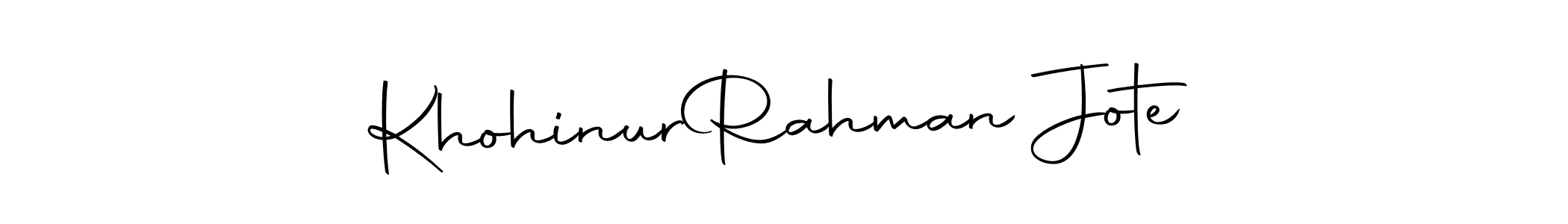 Create a beautiful signature design for name Khohinur  Rahman Jote. With this signature (Autography-DOLnW) fonts, you can make a handwritten signature for free. Khohinur  Rahman Jote signature style 10 images and pictures png