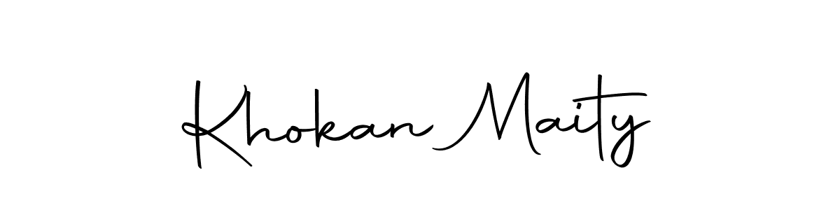 Khokan Maity stylish signature style. Best Handwritten Sign (Autography-DOLnW) for my name. Handwritten Signature Collection Ideas for my name Khokan Maity. Khokan Maity signature style 10 images and pictures png