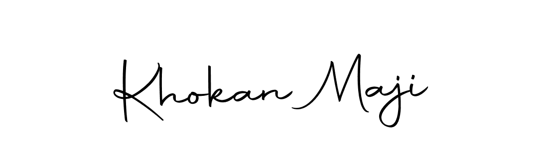 Create a beautiful signature design for name Khokan Maji. With this signature (Autography-DOLnW) fonts, you can make a handwritten signature for free. Khokan Maji signature style 10 images and pictures png