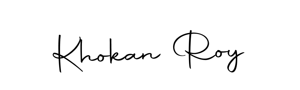 Create a beautiful signature design for name Khokan Roy. With this signature (Autography-DOLnW) fonts, you can make a handwritten signature for free. Khokan Roy signature style 10 images and pictures png