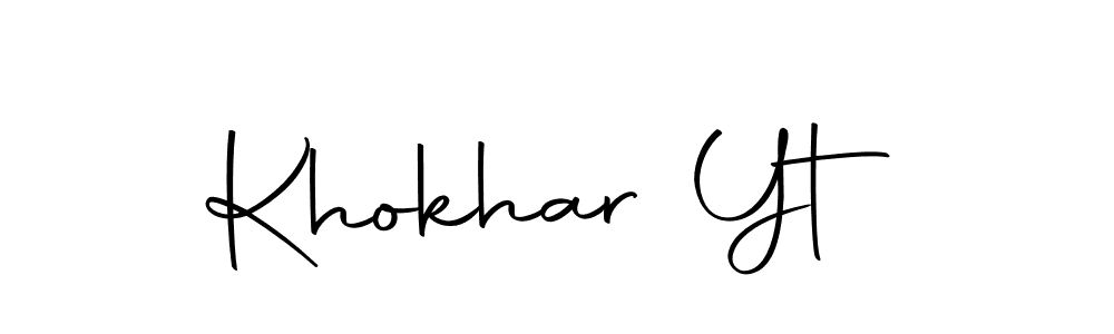 Use a signature maker to create a handwritten signature online. With this signature software, you can design (Autography-DOLnW) your own signature for name Khokhar Yt. Khokhar Yt signature style 10 images and pictures png