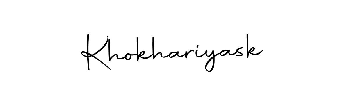 Design your own signature with our free online signature maker. With this signature software, you can create a handwritten (Autography-DOLnW) signature for name Khokhariyask. Khokhariyask signature style 10 images and pictures png