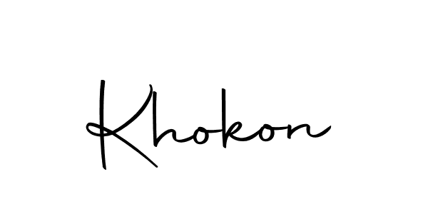 Make a beautiful signature design for name Khokon. With this signature (Autography-DOLnW) style, you can create a handwritten signature for free. Khokon signature style 10 images and pictures png