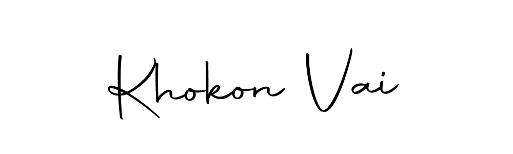 How to make Khokon Vai name signature. Use Autography-DOLnW style for creating short signs online. This is the latest handwritten sign. Khokon Vai signature style 10 images and pictures png