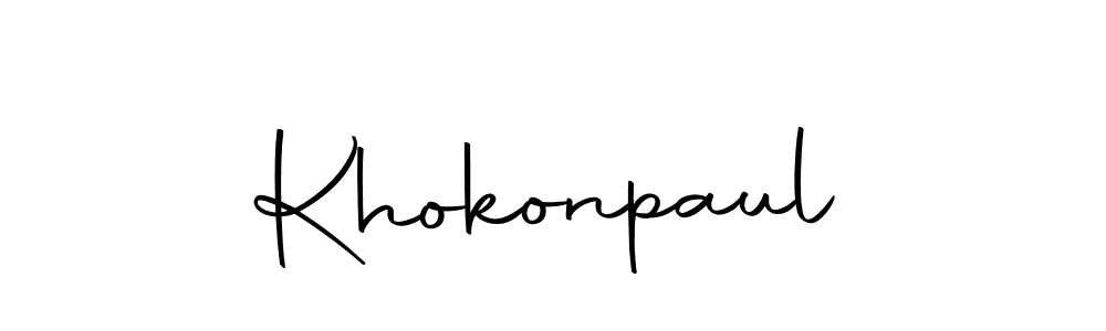 Make a beautiful signature design for name Khokonpaul. Use this online signature maker to create a handwritten signature for free. Khokonpaul signature style 10 images and pictures png