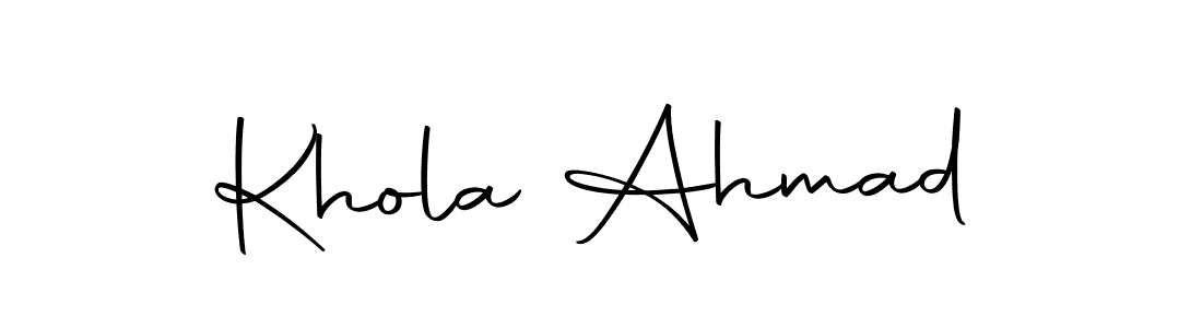 Make a short Khola Ahmad signature style. Manage your documents anywhere anytime using Autography-DOLnW. Create and add eSignatures, submit forms, share and send files easily. Khola Ahmad signature style 10 images and pictures png