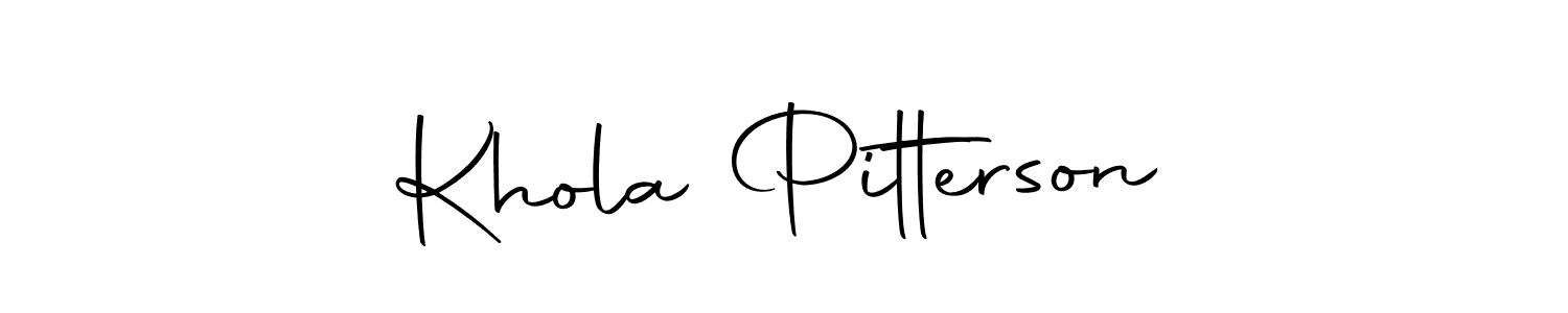 Create a beautiful signature design for name Khola Pitterson. With this signature (Autography-DOLnW) fonts, you can make a handwritten signature for free. Khola Pitterson signature style 10 images and pictures png