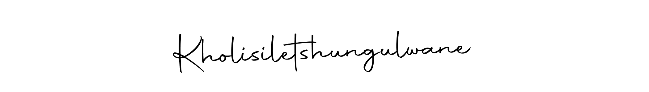 Autography-DOLnW is a professional signature style that is perfect for those who want to add a touch of class to their signature. It is also a great choice for those who want to make their signature more unique. Get Kholisiletshungulwane name to fancy signature for free. Kholisiletshungulwane signature style 10 images and pictures png