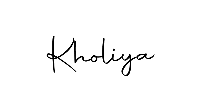Use a signature maker to create a handwritten signature online. With this signature software, you can design (Autography-DOLnW) your own signature for name Kholiya. Kholiya signature style 10 images and pictures png