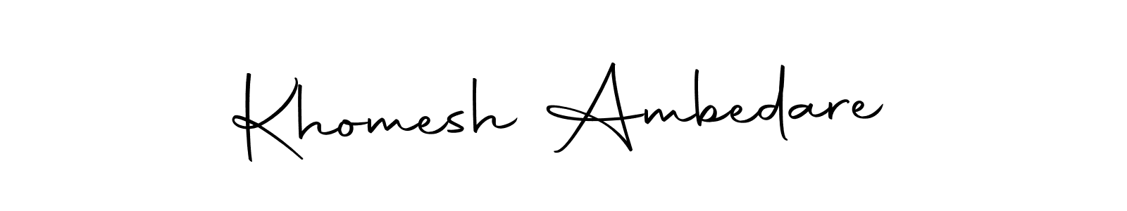 How to make Khomesh Ambedare name signature. Use Autography-DOLnW style for creating short signs online. This is the latest handwritten sign. Khomesh Ambedare signature style 10 images and pictures png