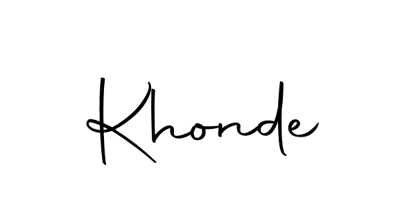 Make a beautiful signature design for name Khonde. Use this online signature maker to create a handwritten signature for free. Khonde signature style 10 images and pictures png