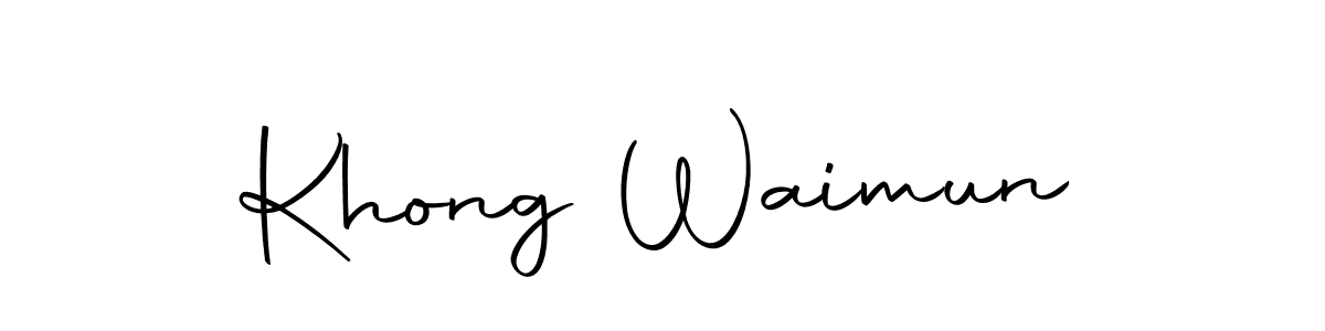 Create a beautiful signature design for name Khong Waimun. With this signature (Autography-DOLnW) fonts, you can make a handwritten signature for free. Khong Waimun signature style 10 images and pictures png