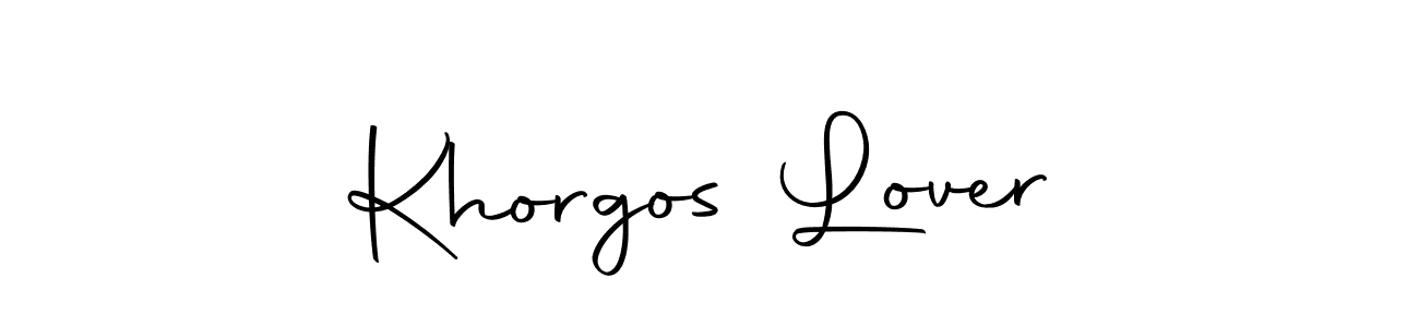 Design your own signature with our free online signature maker. With this signature software, you can create a handwritten (Autography-DOLnW) signature for name Khorgos Lover. Khorgos Lover signature style 10 images and pictures png