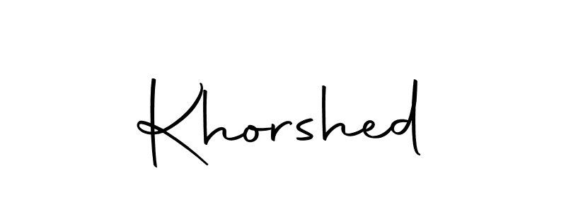 How to make Khorshed signature? Autography-DOLnW is a professional autograph style. Create handwritten signature for Khorshed name. Khorshed signature style 10 images and pictures png