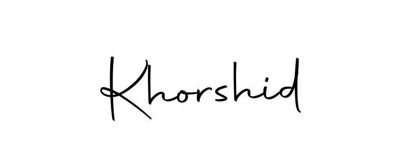 Khorshid stylish signature style. Best Handwritten Sign (Autography-DOLnW) for my name. Handwritten Signature Collection Ideas for my name Khorshid. Khorshid signature style 10 images and pictures png