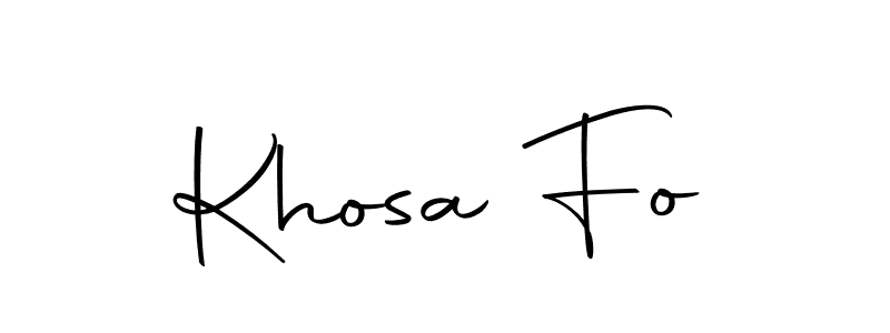 Also we have Khosa Fo name is the best signature style. Create professional handwritten signature collection using Autography-DOLnW autograph style. Khosa Fo signature style 10 images and pictures png