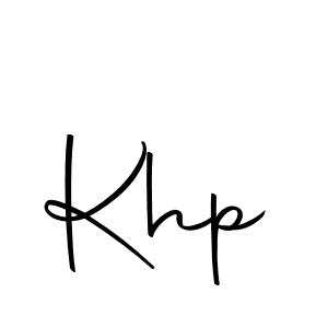 Design your own signature with our free online signature maker. With this signature software, you can create a handwritten (Autography-DOLnW) signature for name Khp. Khp signature style 10 images and pictures png