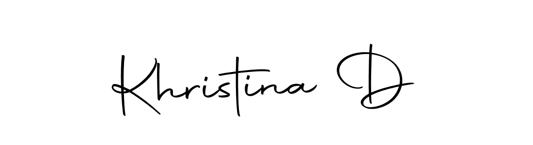 Make a beautiful signature design for name Khristina D. With this signature (Autography-DOLnW) style, you can create a handwritten signature for free. Khristina D signature style 10 images and pictures png