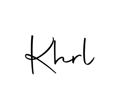 Similarly Autography-DOLnW is the best handwritten signature design. Signature creator online .You can use it as an online autograph creator for name Khrl. Khrl signature style 10 images and pictures png